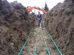 Réalisation tranchée pour Géothermie Réalisation tranchée pour Géothermie